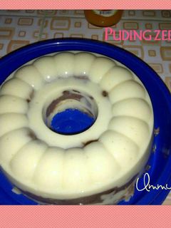 Foto resep puding zebra