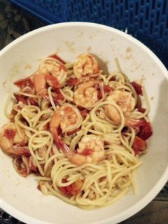 Foto resep spageti udang tomat