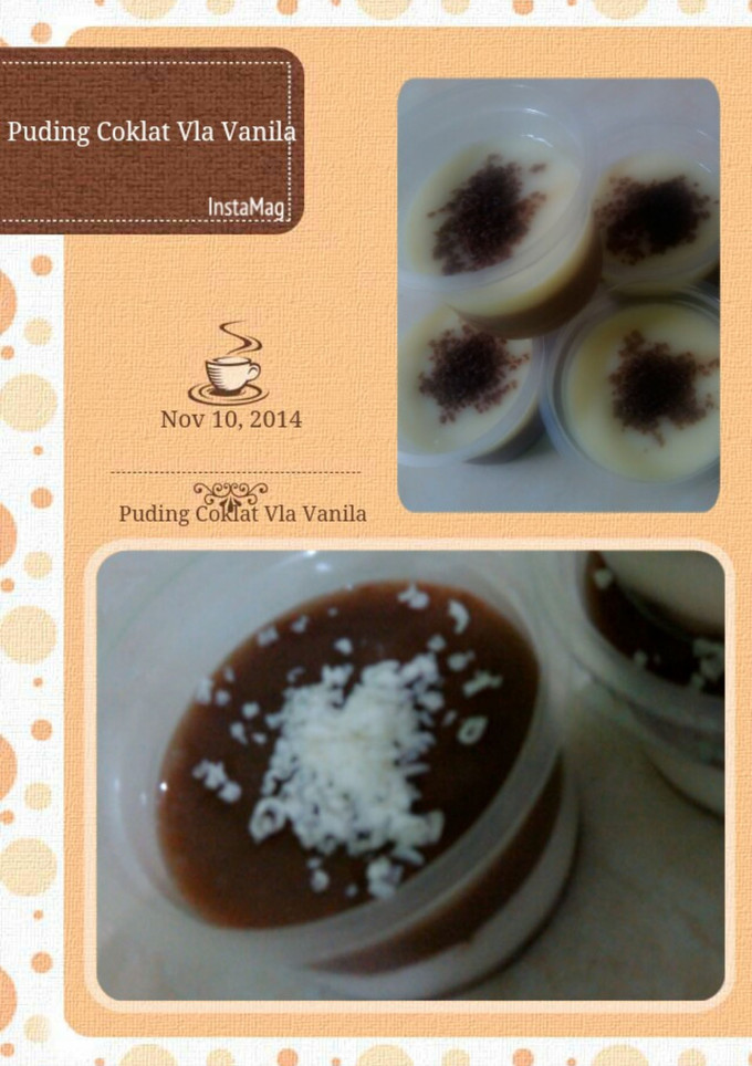 Foto resep PUDING COKLAT vla Vanilla (ala KFC)