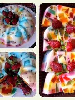 Foto resep Puding Mozaik Milky Fruity