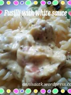 Foto resep Fusilli With White Sauce
