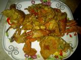 kepiting saos padang warten (warung tenda)