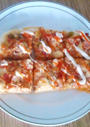 Foto resep Pizza Jamur Cabe Hijau