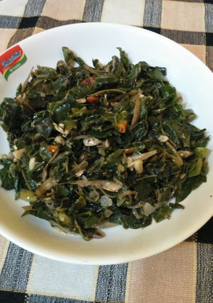 Foto resep oseng-oseng daun kates 