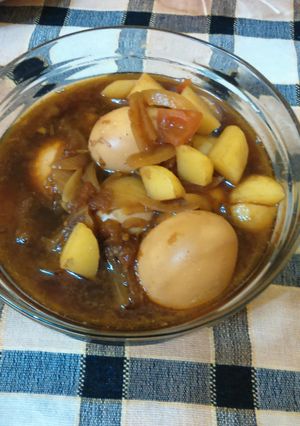 Foto resep semur telur dan kentang