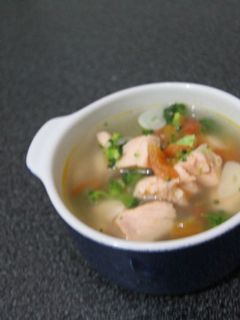 Foto resep Sup ikan salmon segeerrr (MPASI) 1 tahun ke atas