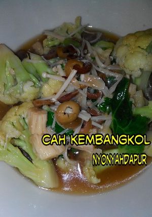 Foto resep kembang kol cah zaitun