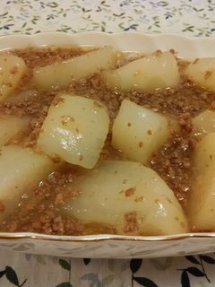 Foto resep Lobak Saus Cah Daging Sapi (MPASI 12 bulan)