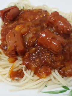 Foto resep Quick Spaghetti Sausage with Bolognaise Sauce