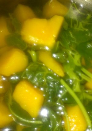 Foto resep sayur bening segar bayam labu