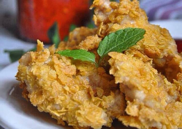 Langkah Mudah Menyiapkan Fried Chicken Crispy Cornflake, Sempurna