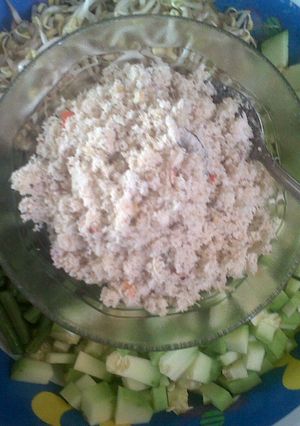 Foto resep Trancam Sayur als vegetable salad with coconut shredder