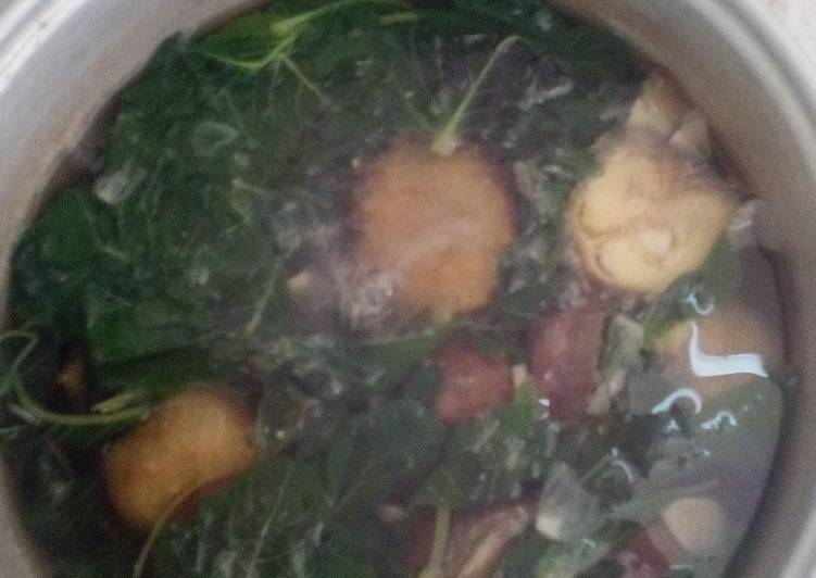  Resep  sayur  bayem terong ungu  oleh lutfiana bunda afi aqi 