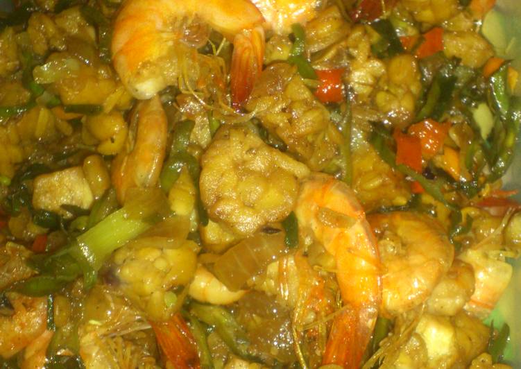 oseng tempe udang plus kecipir ala dapur nenek