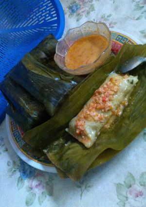 Foto resep Lontong Isi Oncom Pedas