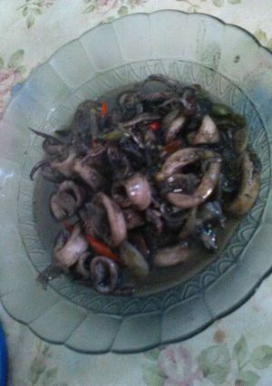 Foto resep Cumi Kuah Hitam Pedas