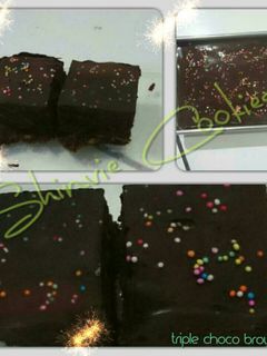 Foto resep Triple Choco Brownies