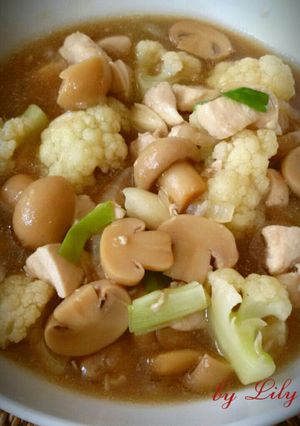 Foto resep Ayam cah jamur ala Lily