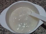 Mpasi : bubur tepung beras saus pear (usia bayi 6 Bln)-MPASI