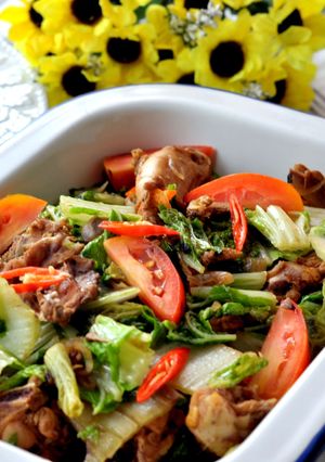 Foto resep Tumis Sawi Tulang Ayam