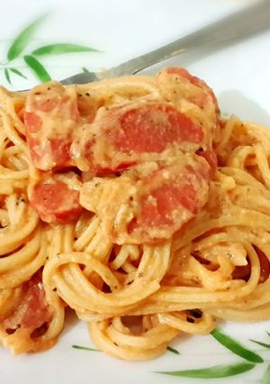 Foto resep Spaghetti with Creamy Tomato Sausage