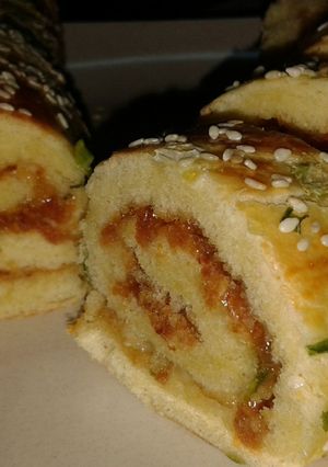Foto resep Roti gulung abon yummii (floss roll bun)