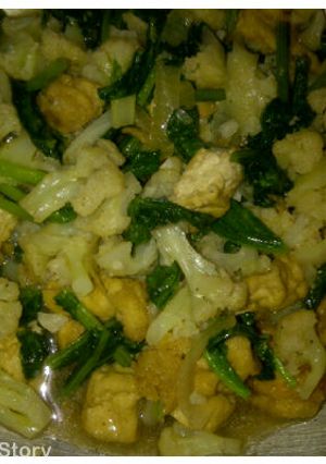 Foto resep kembang sawi tahu saus tiram