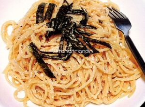 Foto resep spaghetti Telur Ikan cod (Mentaiko Pasta) ~ Spaghetti Ala Jepang