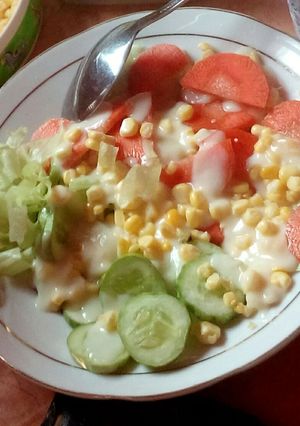 Foto resep salad yogma (yoghurt mayonaise)
