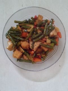 Foto resep oseng kacang panjang tahu