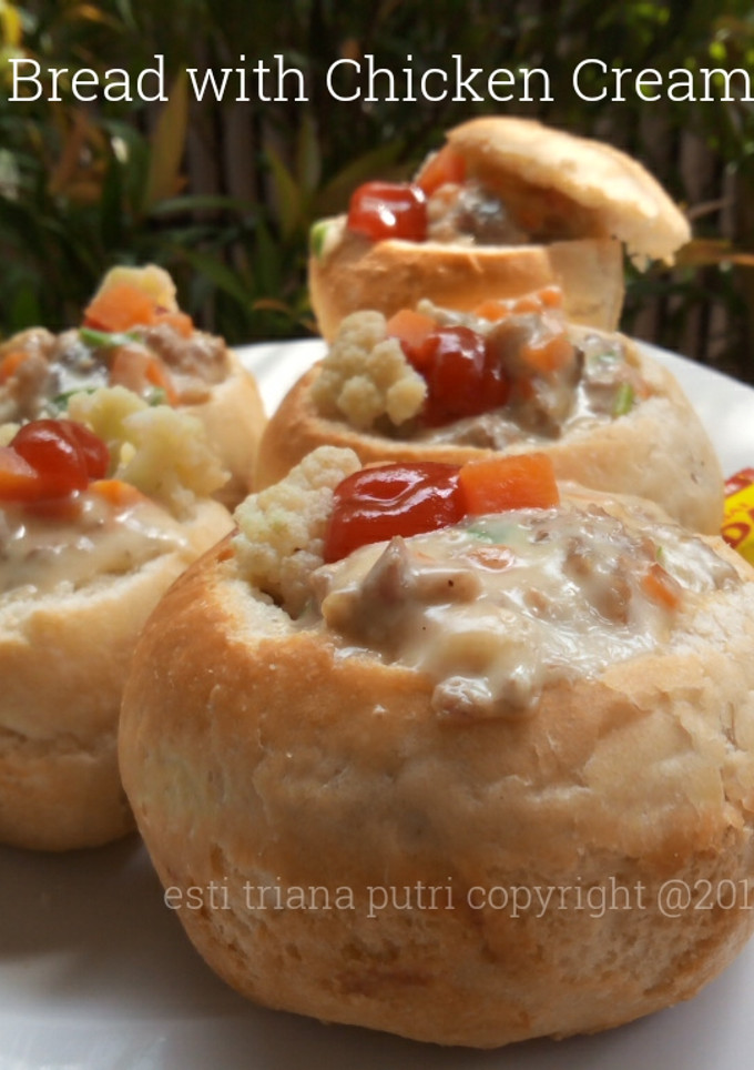 Foto resep Bowl Bread (Roti Mangkok) dg Chicken Cream Soup