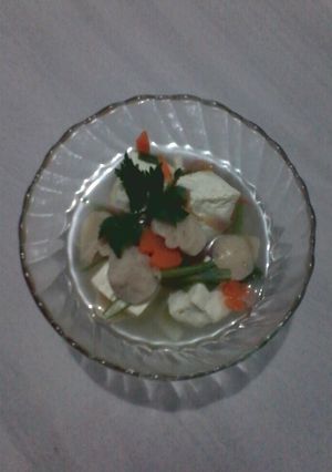 Foto resep tofu soup satnight 