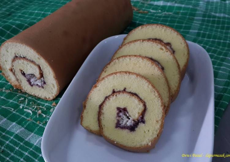 Bolu Gulung ala Meranti (swiss roll cake)