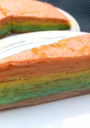 Foto resep Rainbow Mille Crepes (Part 1)