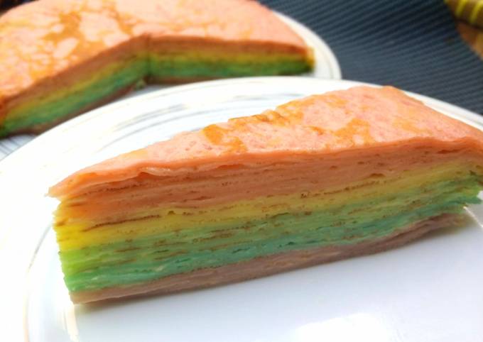 Cara Gampang Membuat Rainbow Mille Crepes (Part 1), Lezat Sekali