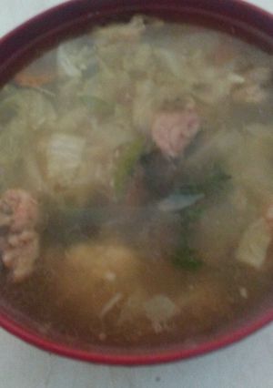 Foto resep sup sayur daging