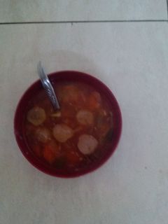 Foto resep sup makaroni bakso