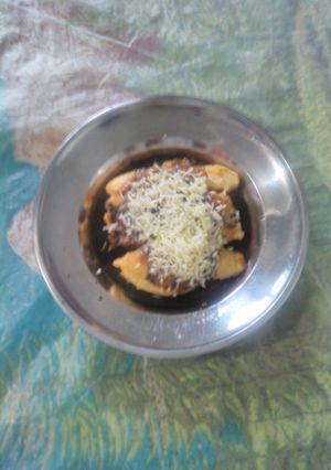 Foto resep pisang goreng saus coklat plus keju