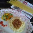 Spaghetti Bolognese With Steam Vegetable