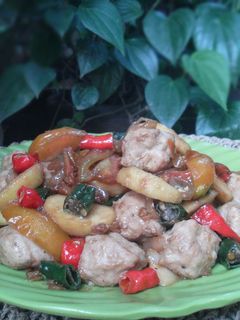 Foto resep Tumis Apel Hijau Bola-Bola Ayam