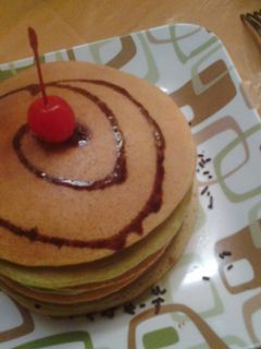 Foto resep Buttermilk Choco Pandan Pancake