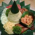 Tumpeng Mini. Resep Nasi Kuning Komplit Dengan Pelengkapnya