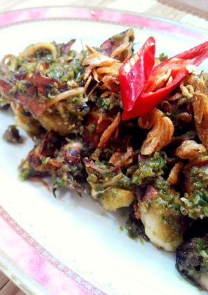 Foto resep cumi asin masak lombok ijo