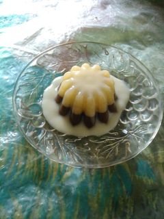 Foto resep Puding choco-mango with vanila fla