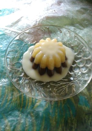 Foto resep Puding choco-mango with vanila fla