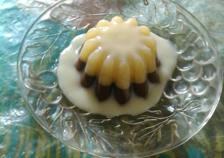 Puding choco-mango with vanila fla