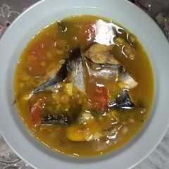 A picture of sop ikan patin.