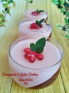 Foto resep Pomegranate & Lychee Pudding