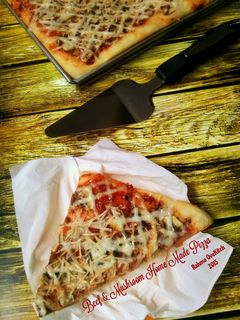 Foto resep Beef & Mushroom Home Made Pizza