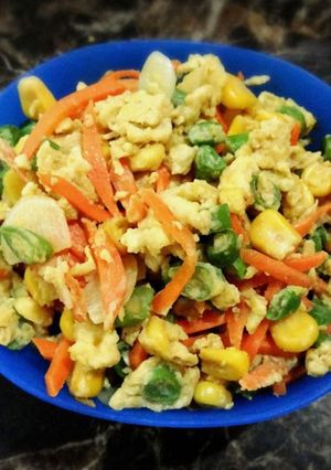 Foto resep tumis telur pelangi
